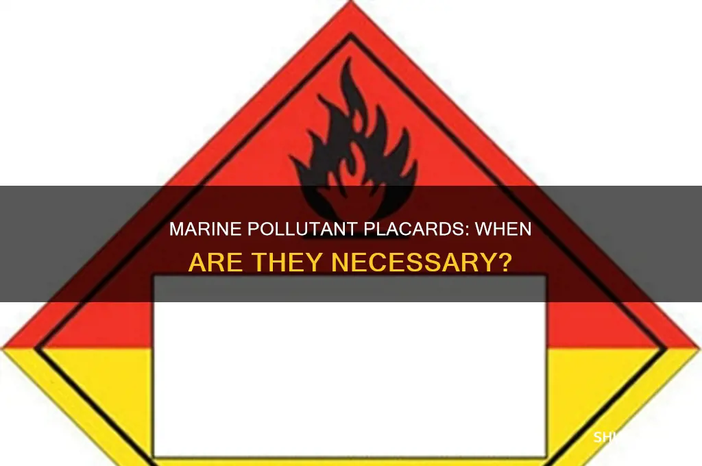 when is a marine pollutant placard required