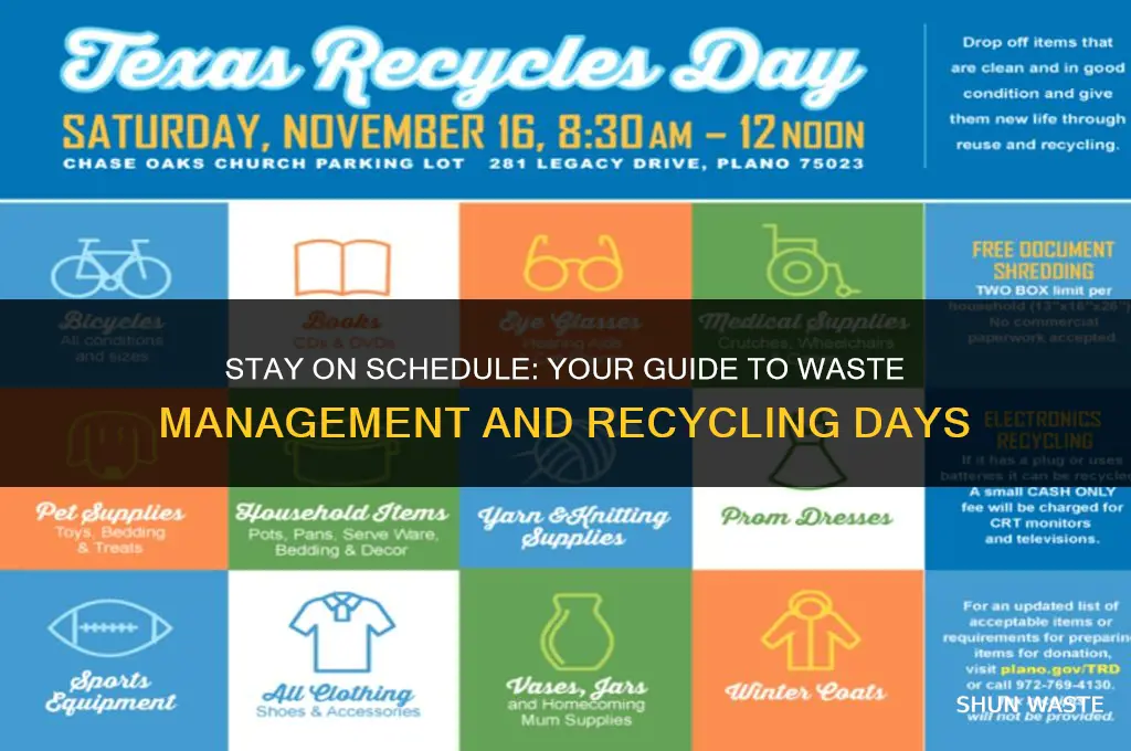 when is my recycle day waste management
