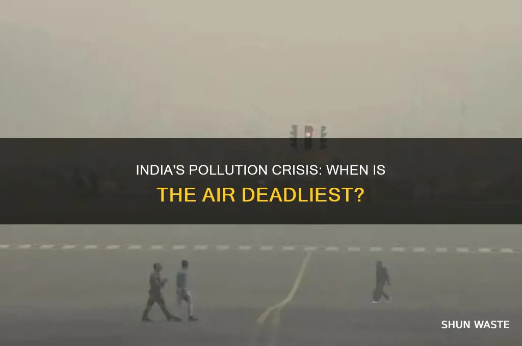 when is the pollution worst in india