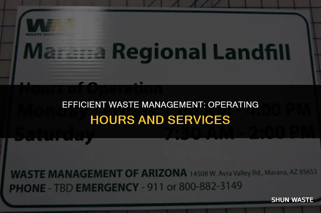 when is the waste managment open