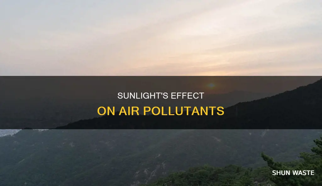 when sunlight acts on pollutants in the air