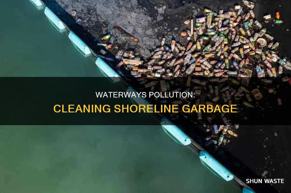 when the waterways are polluted garbage collected along the shoreline
