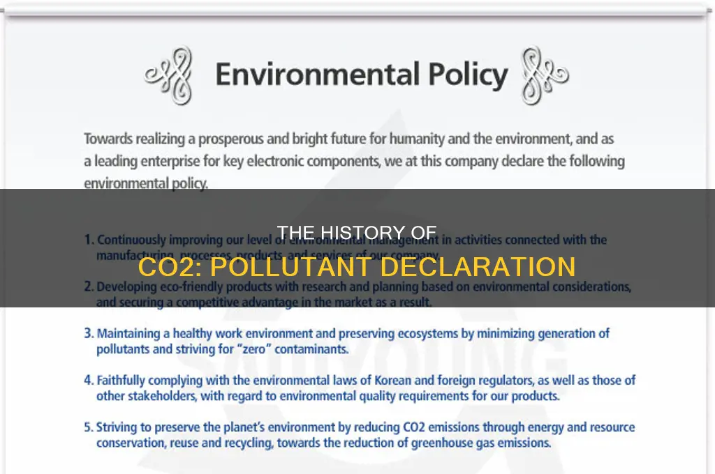when was co2 declared a pollutant