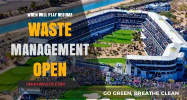 Anticipating the Resumption of Play: Waste Management's Open Timeline Unveiled