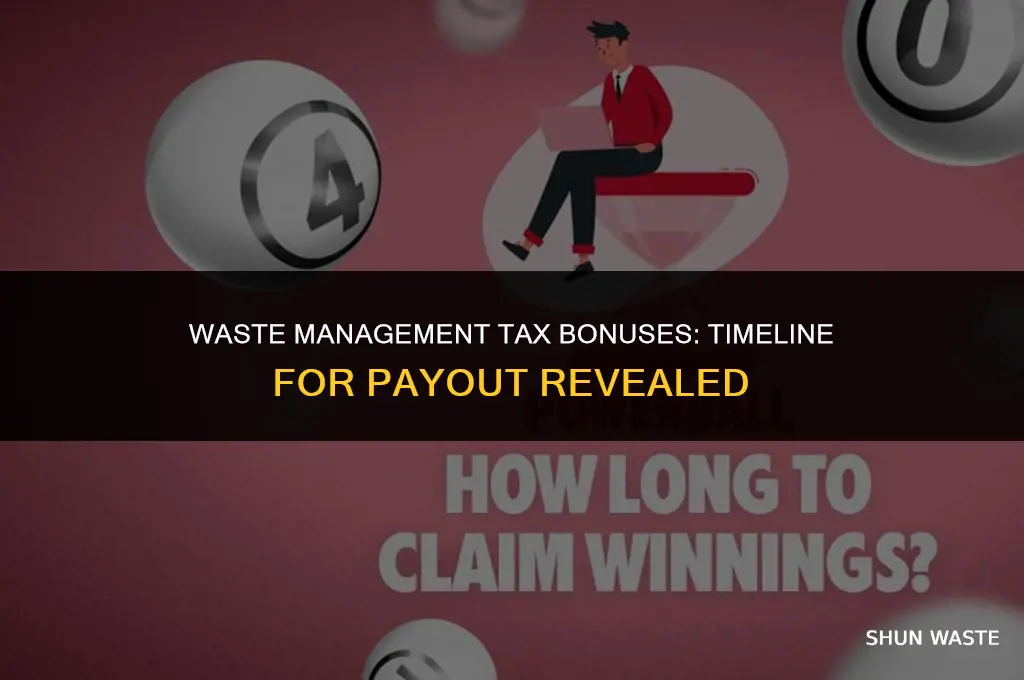 when will waste management pay out the tax bonuses
