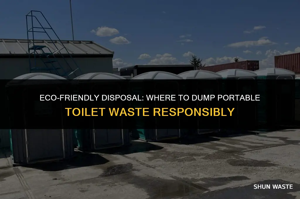 where can i dump my portable toilet waste