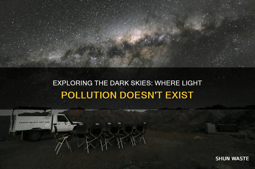 where can i go where there is no light pollution