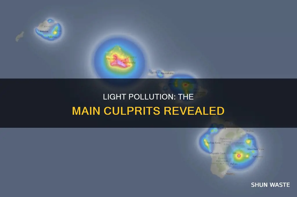 where doe hte most of light pollution come from