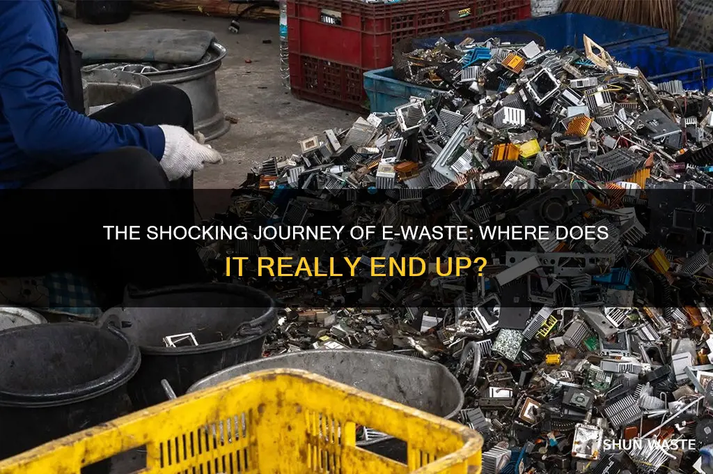 where does a large percentage of e-waste wind up