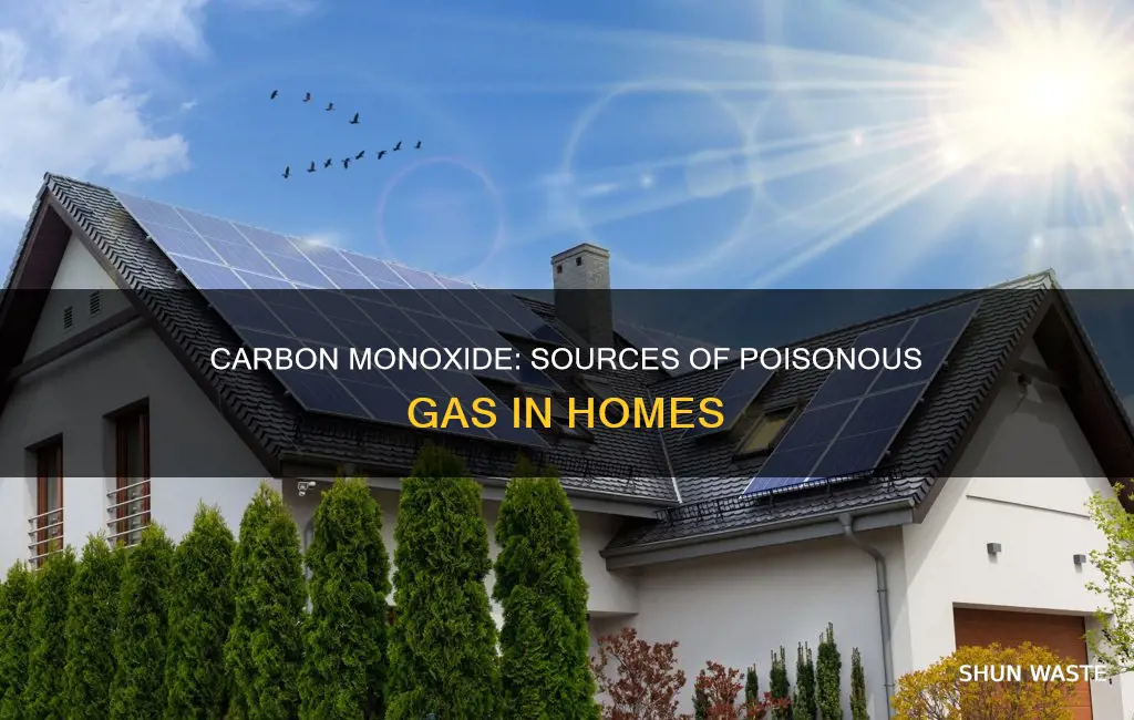 where does carbon monoxide pollution come from in a house