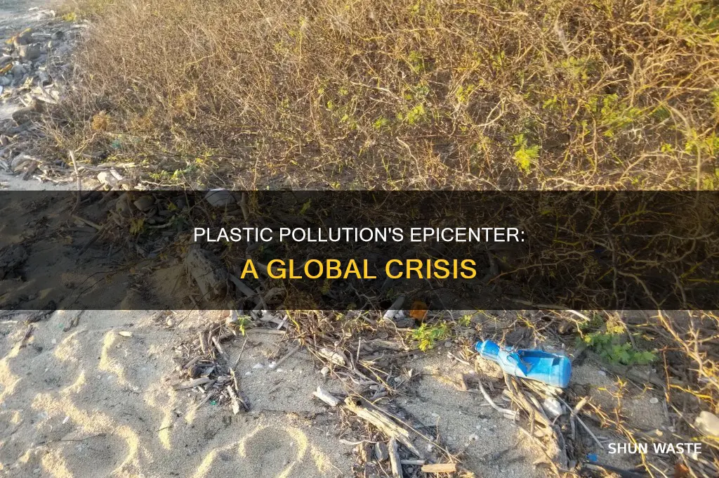where is the largest amount of plastic pollution