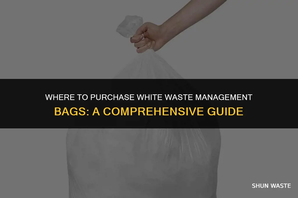 where to buy white waste management bags