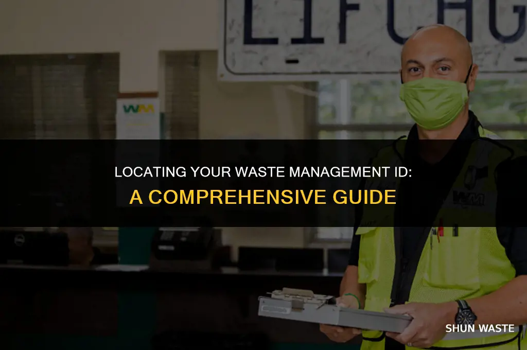 where to find waste management id number