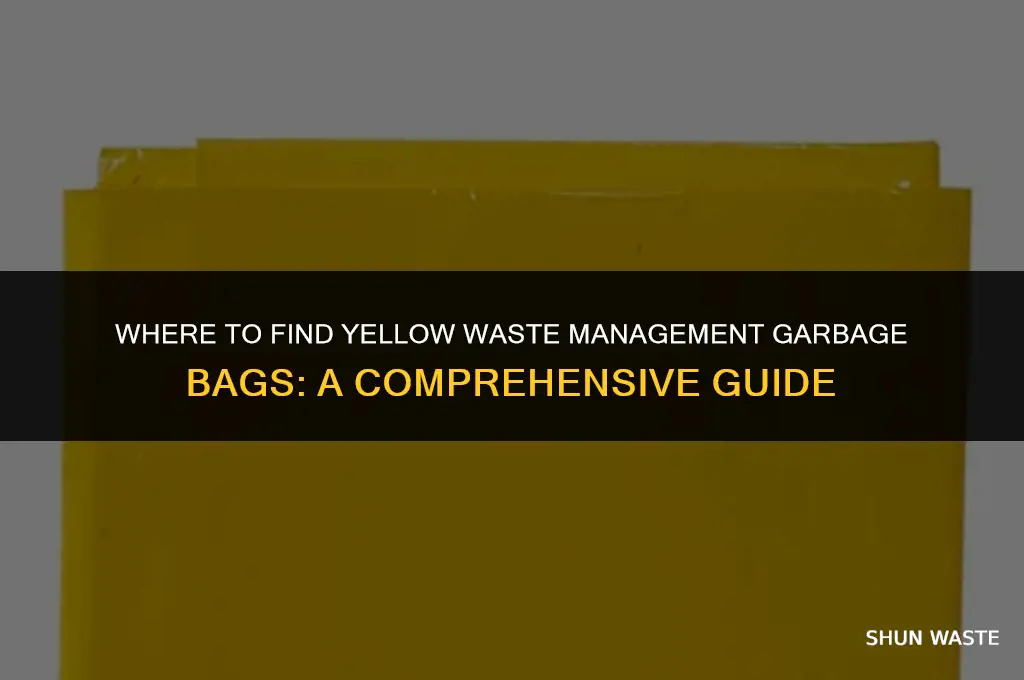 where to pick up yellow waste management garbage bags