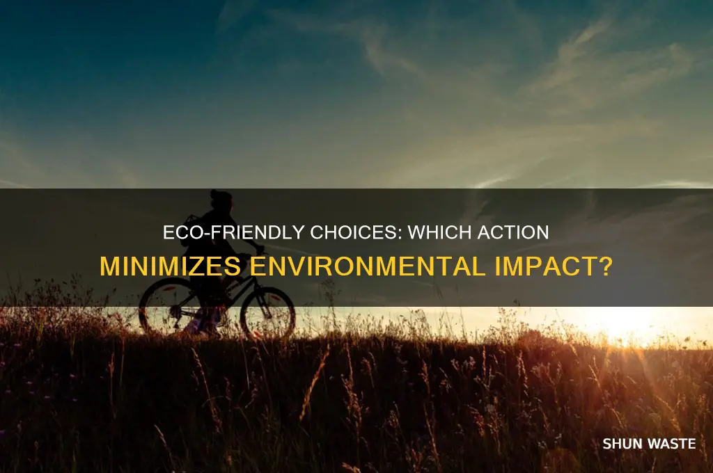 which action has the least impact on the environment