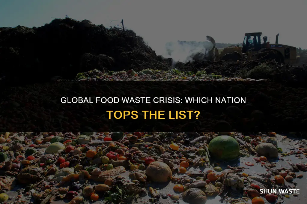which country has the biggest amount of food waste