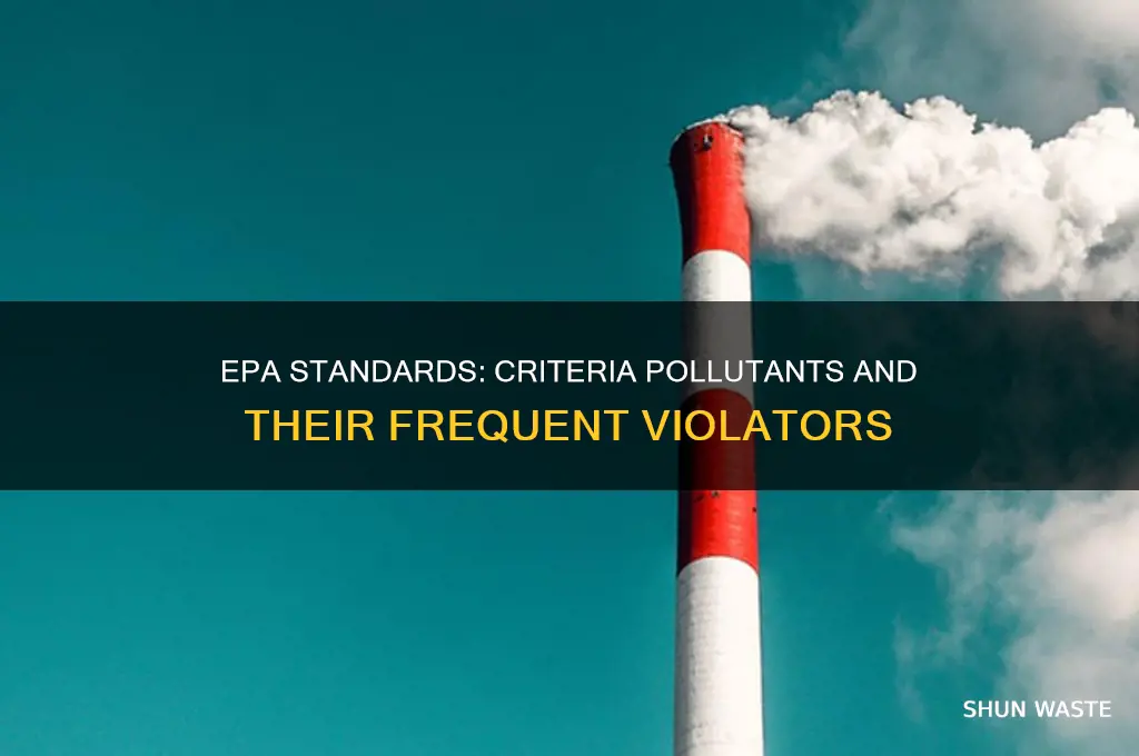 which criteria pollutant frequently exceeds epa standards