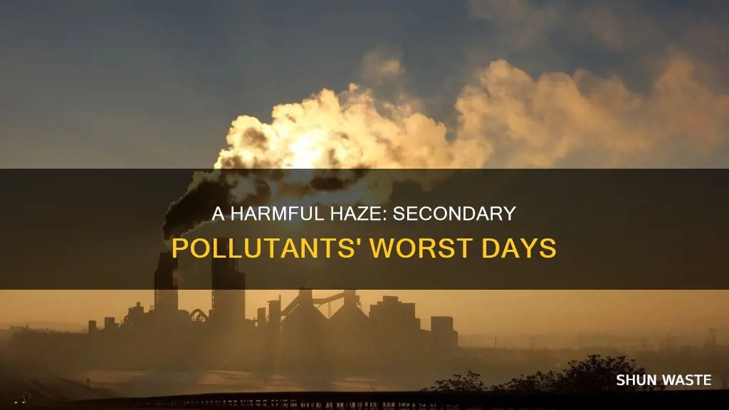 which day would be worse for secondary air pollutants