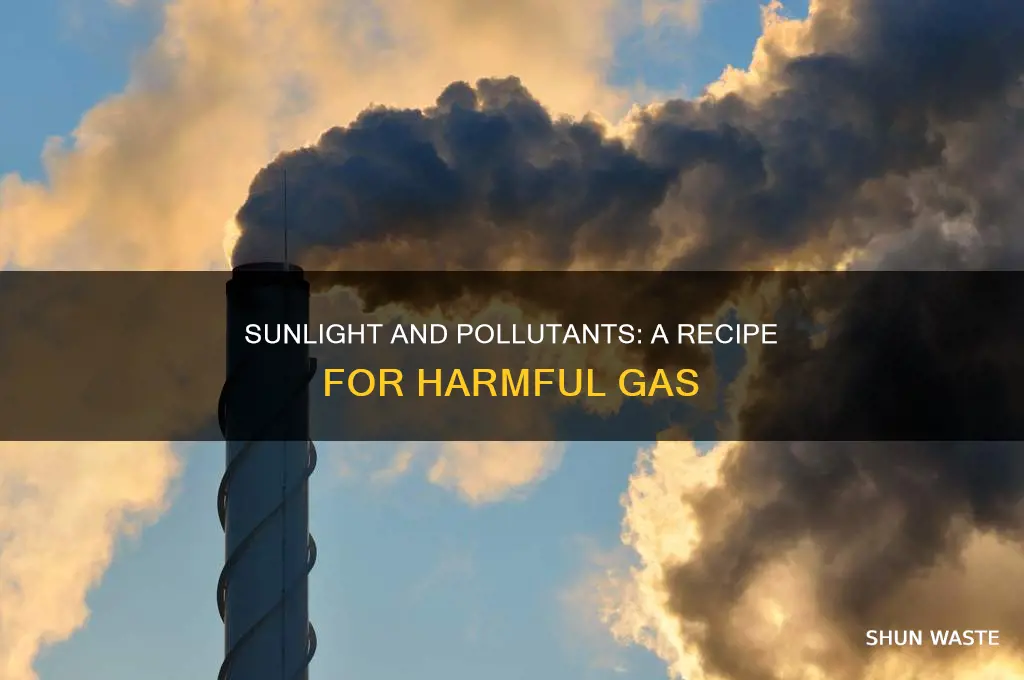 which gas is produced when certain pollutants mix with sunlight