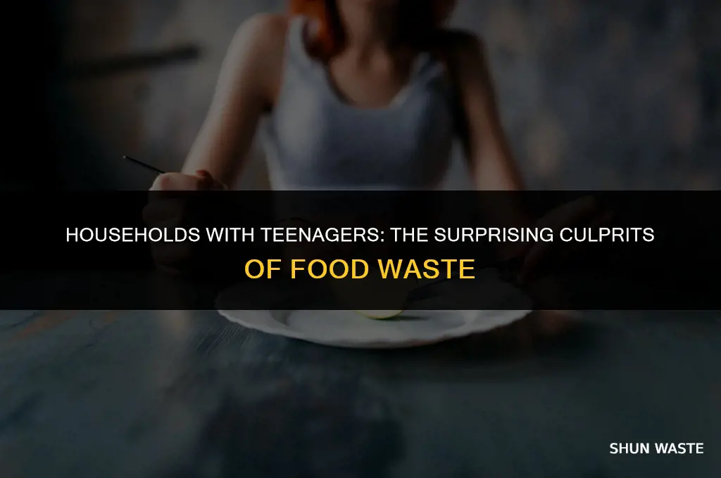 which household have the most food waste