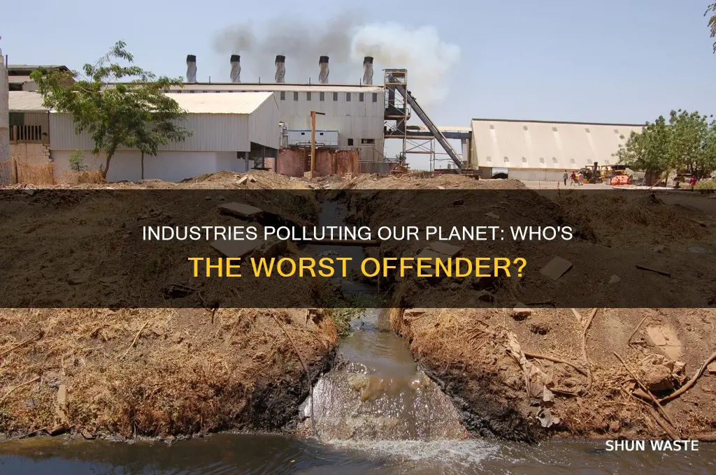 which industries have the most effect on pollution