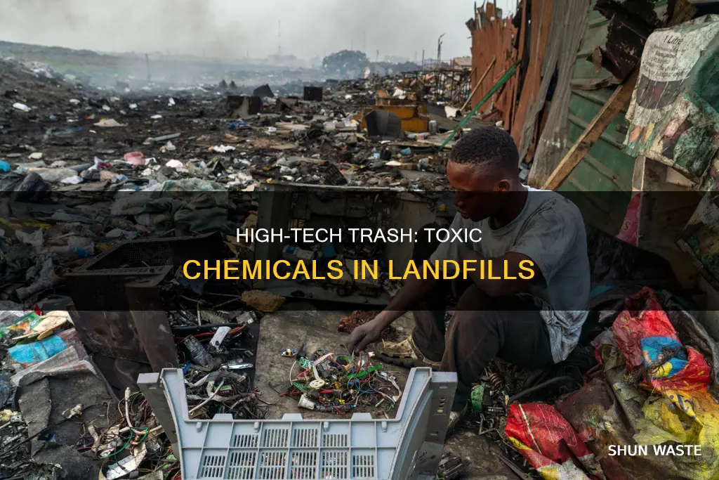 which is a pollutant associated with high-tech gadgets in landfills