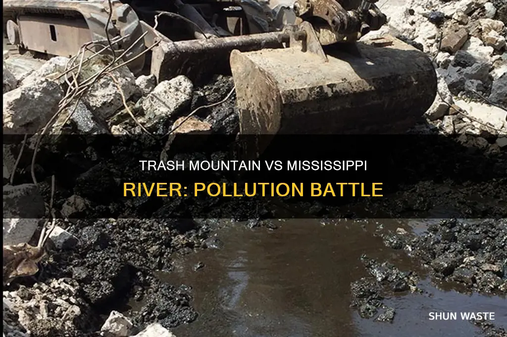 which is more polluted trash mountain or missisipi river