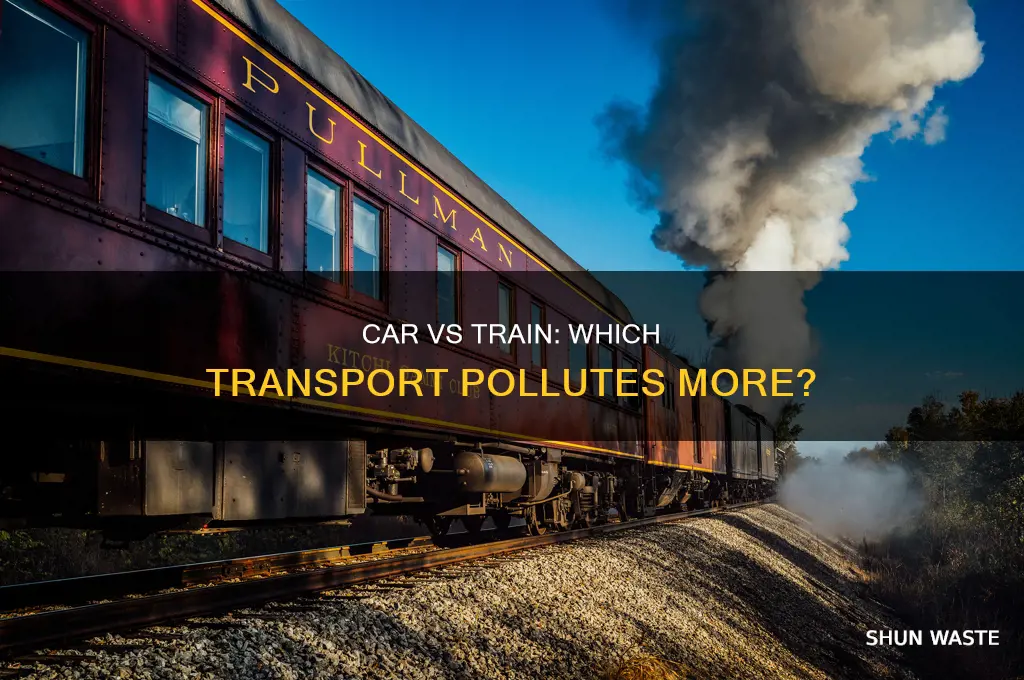 which is worse for pollution travel by car or tain