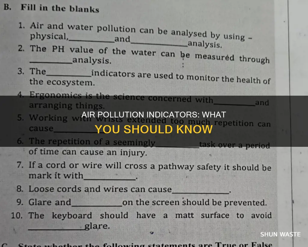which of the following is an indicator of air pollution