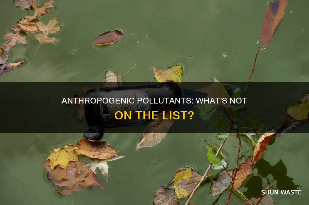 which of the following is not considered an anthropogenic pollutant