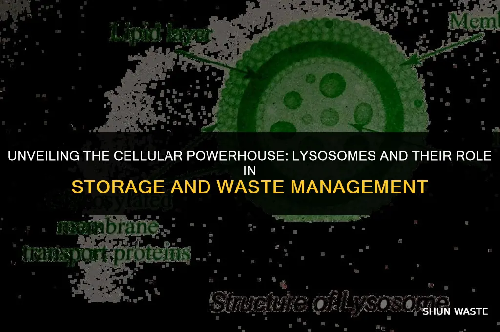 which organelle stores food enzymes and waste