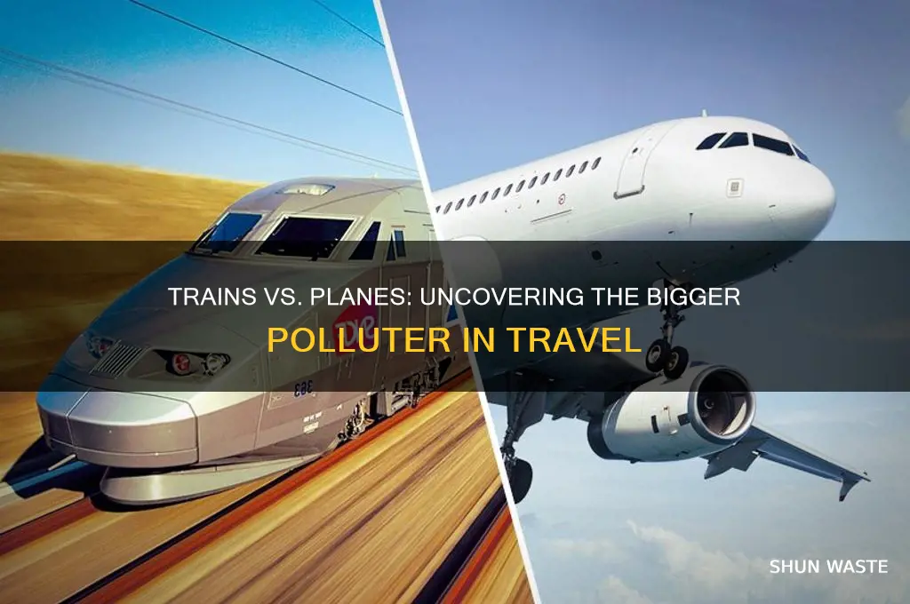 which pollutes more trains or planes