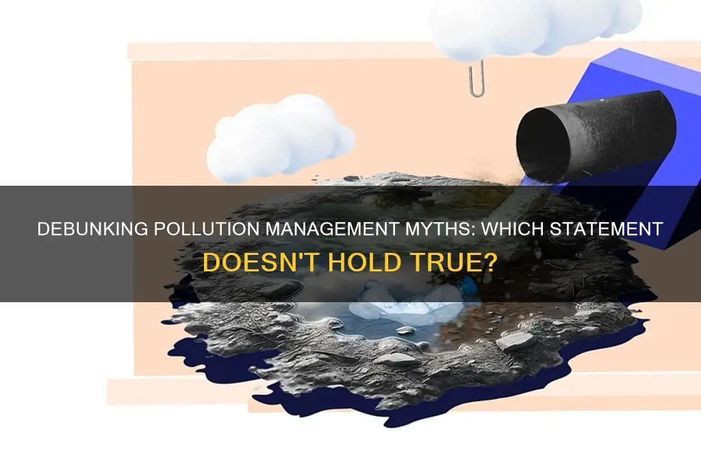 which statement is not true when managing pollution