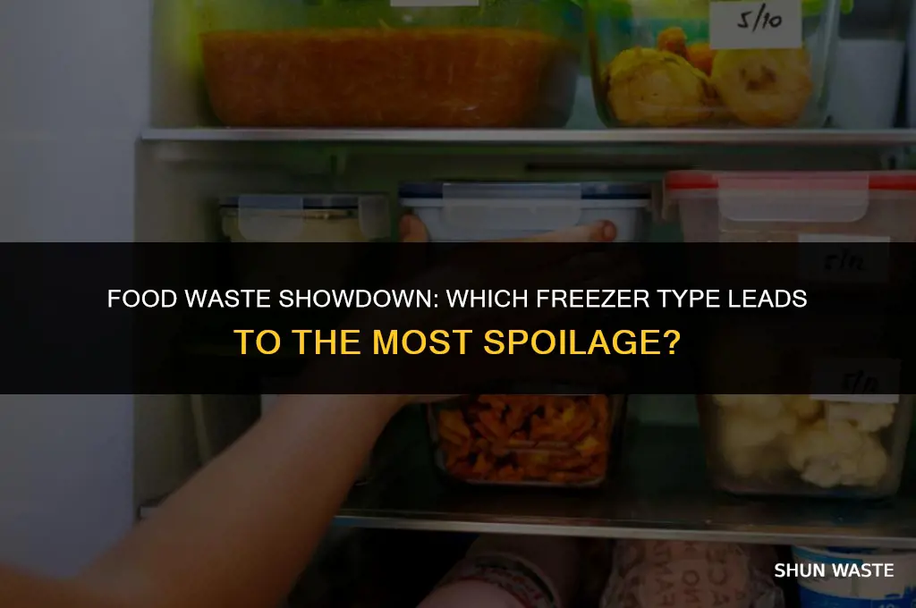 which type of freezer wastes the most food