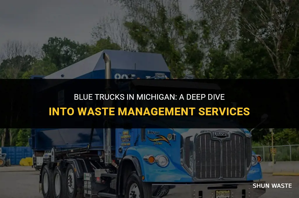 which waste management has blue trucks michigan