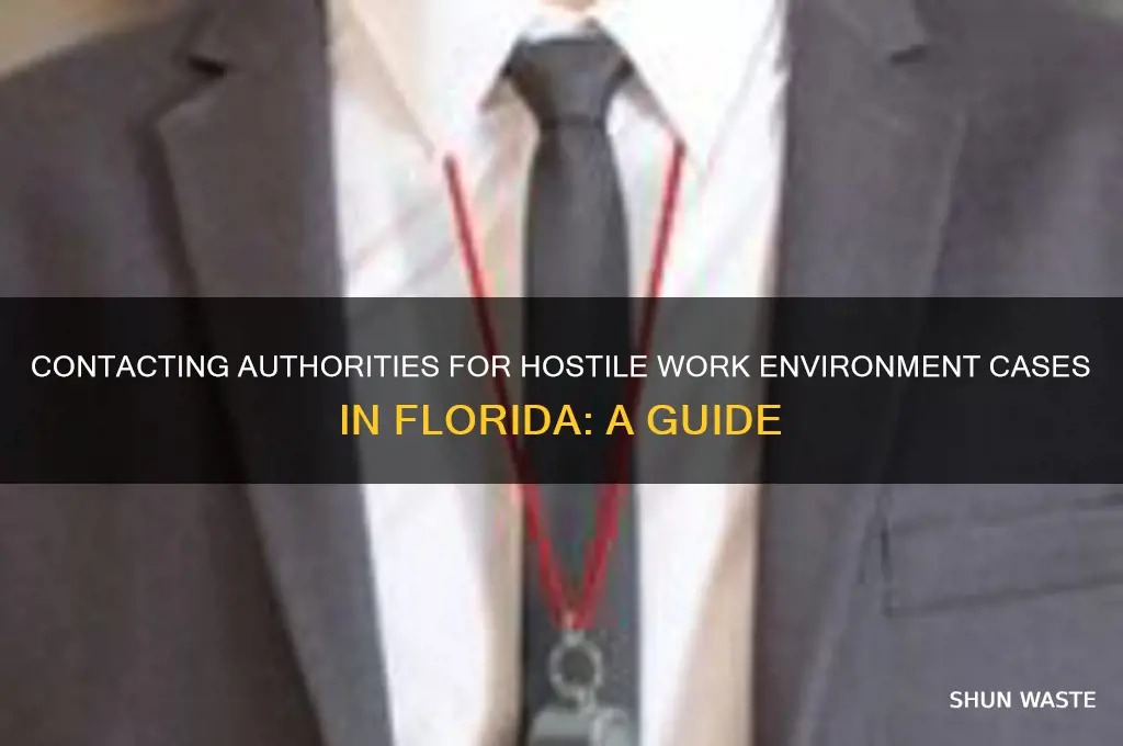 who do i contact hostile work environment cases florida