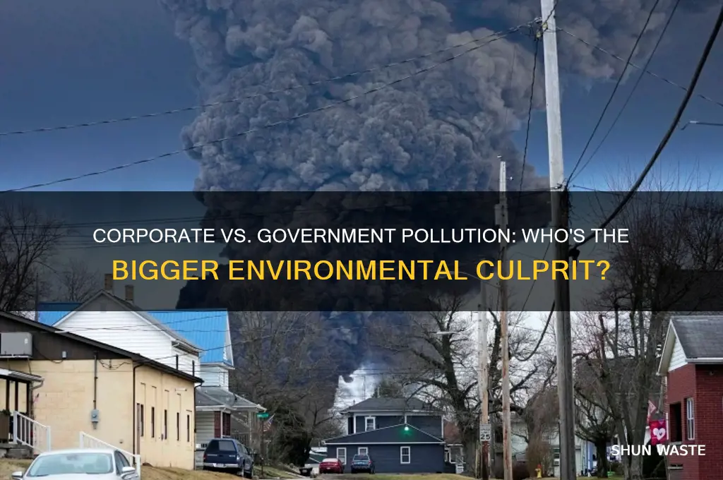 who pollutes more corporations or government