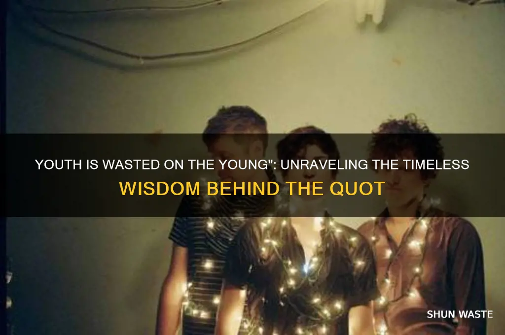 who said youth is wasted on the young