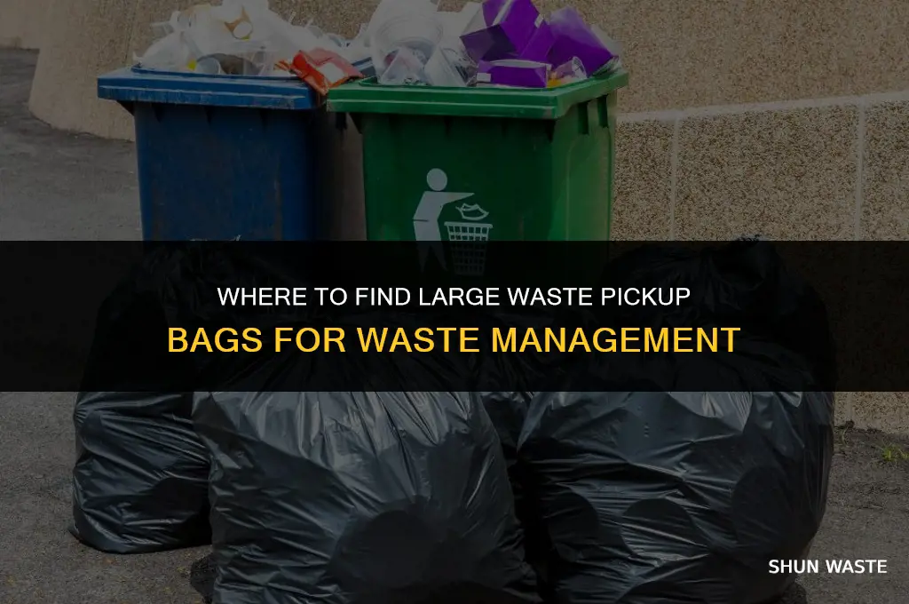 who sells waste management large waste pickup bags