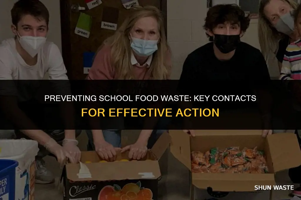 who should we contact to prevent school food waste