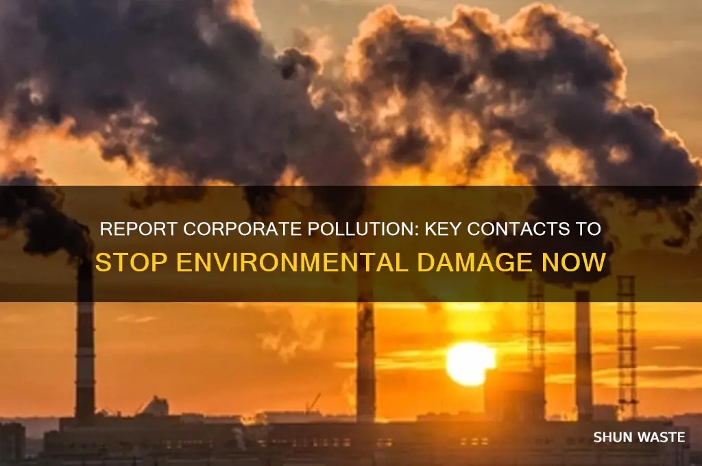 who to call if company is polluting