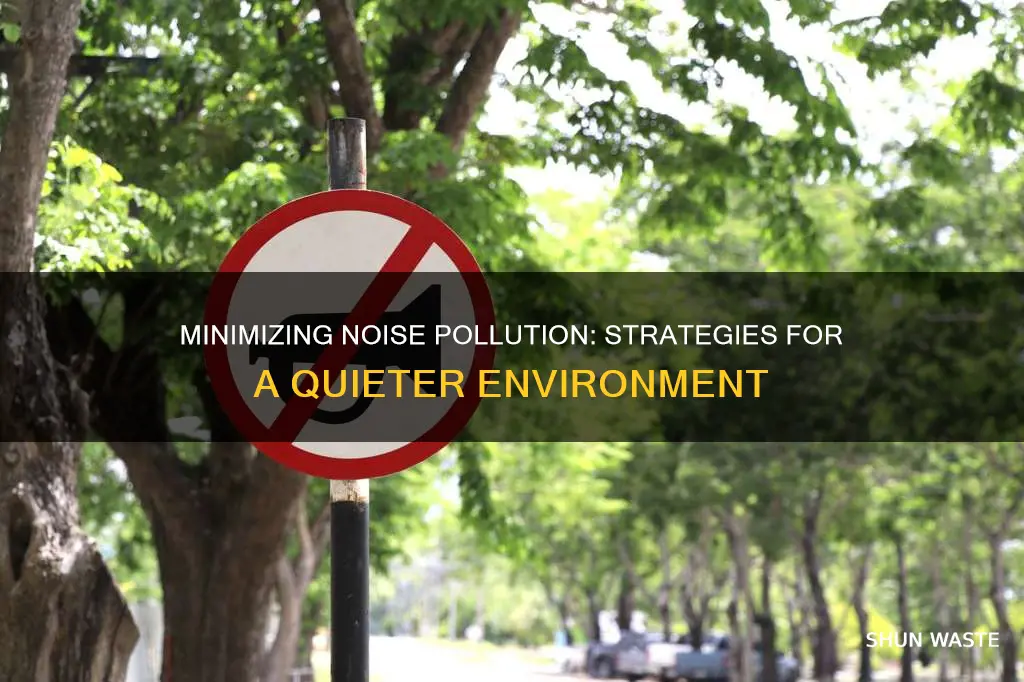 who to reduce noise pollution