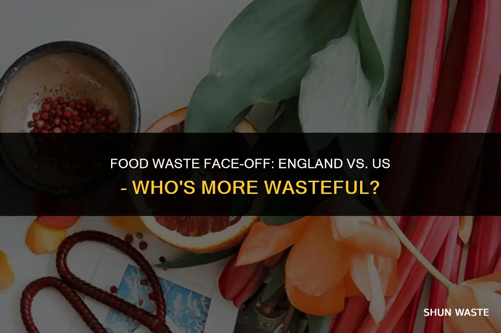 who waste more food england or us