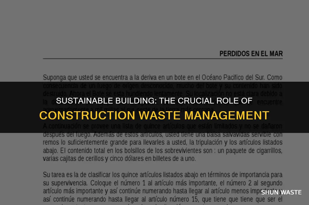 why construction waste management is important