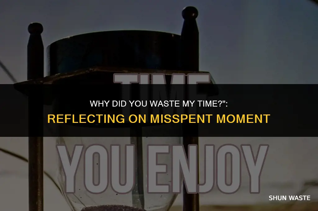 why did you waste my time quotes