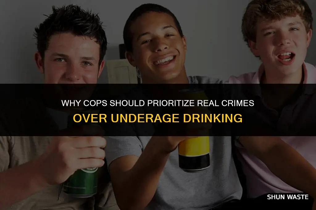 why do cops waste their time on underage drinking