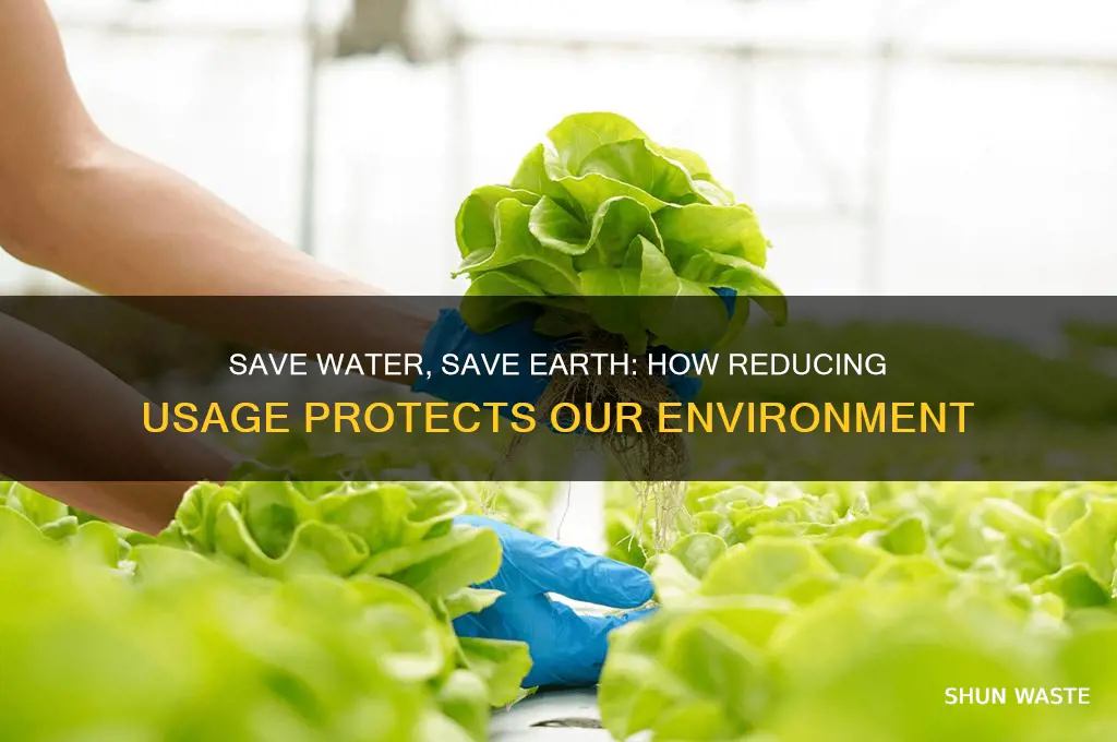 why does reducing water usage help environment