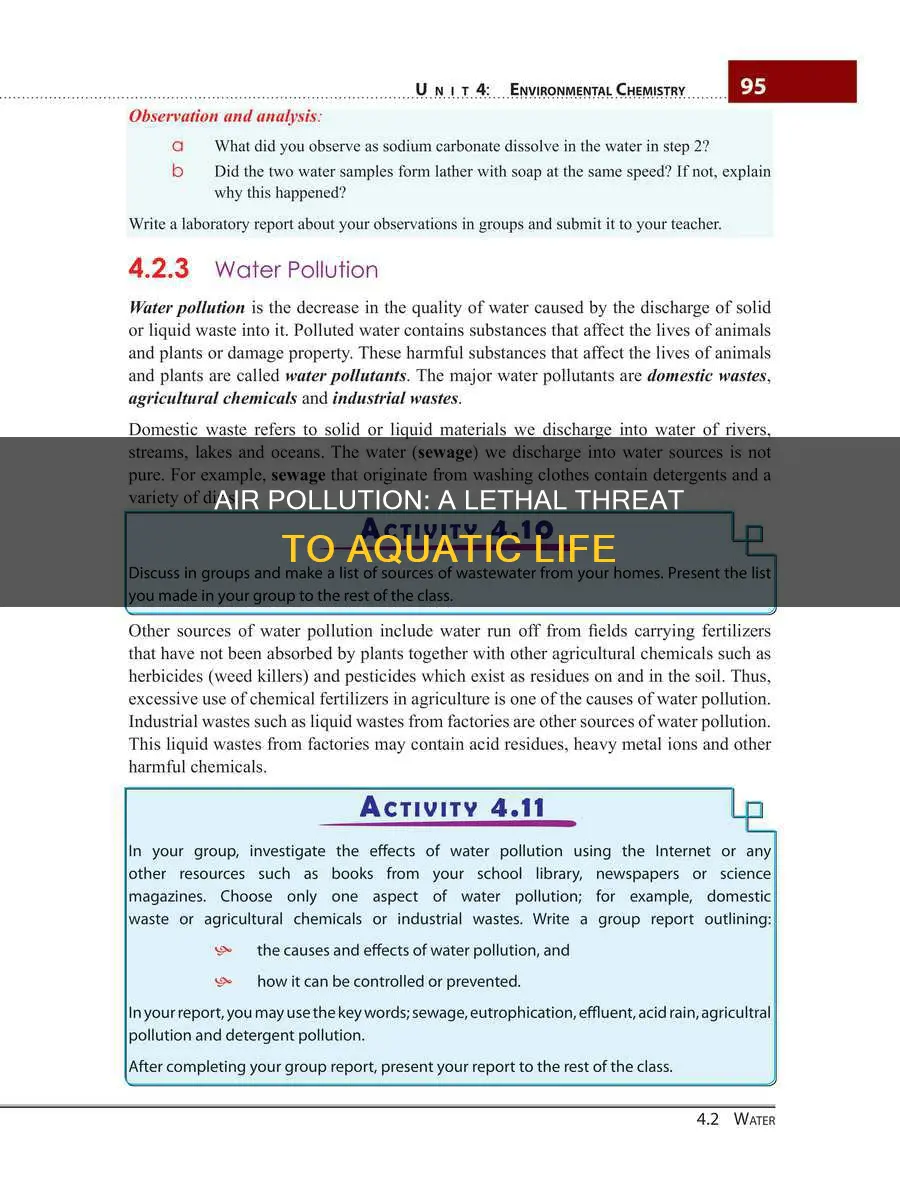 why is air pollution hard on aquatic life