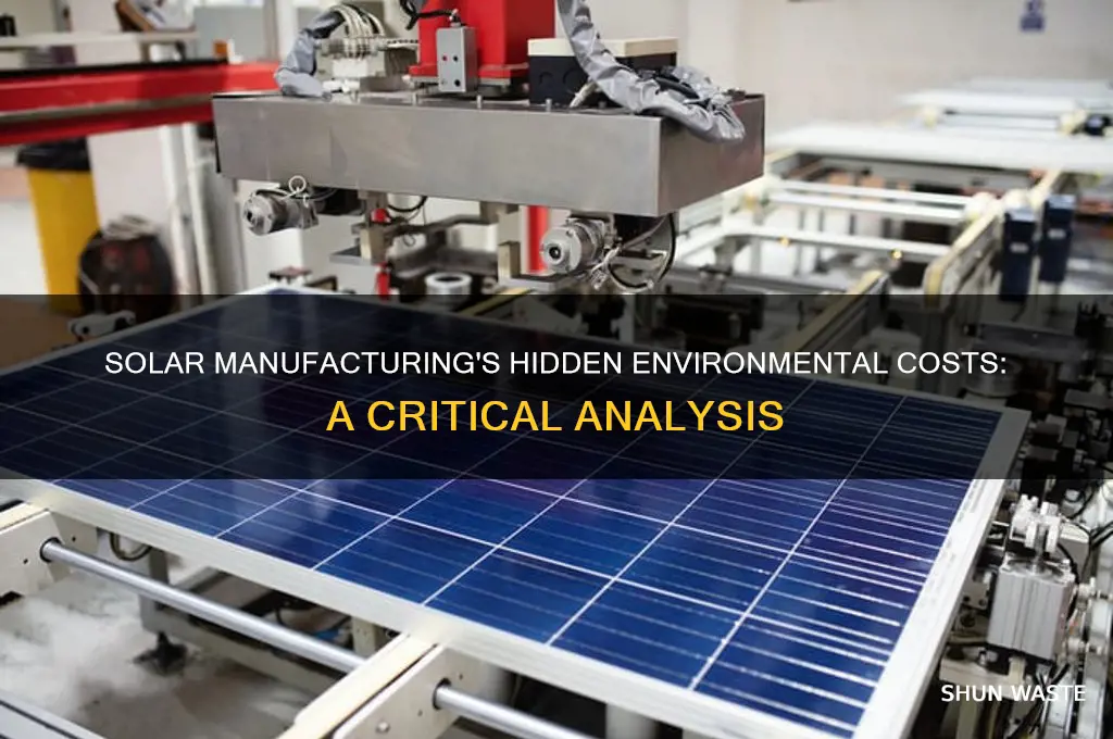 why is solar manufacturing not good for the environment