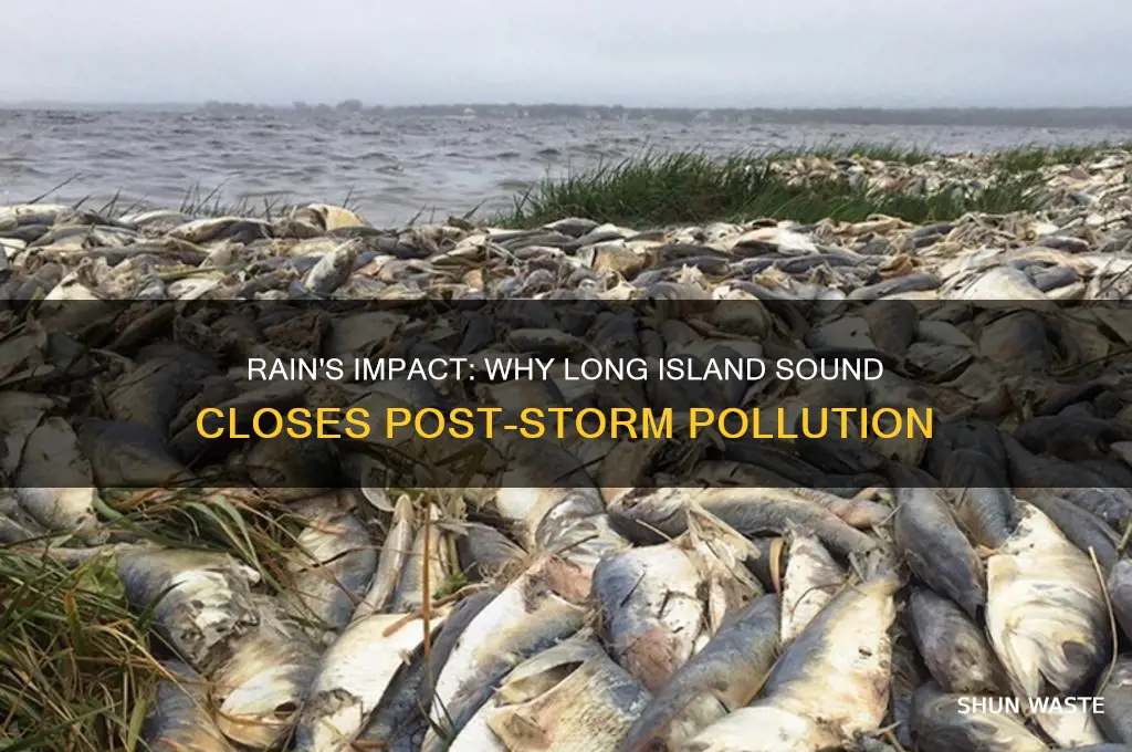 why is the long island sound closed after rain pollution